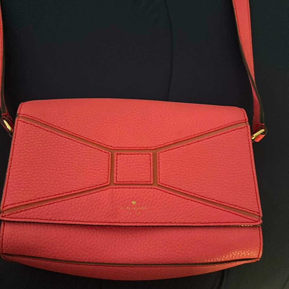 Kate Spade coral bow purse